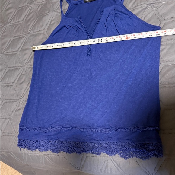 WHBM Royal Blue Camisole with Lace Trim - Picture 2 of 5